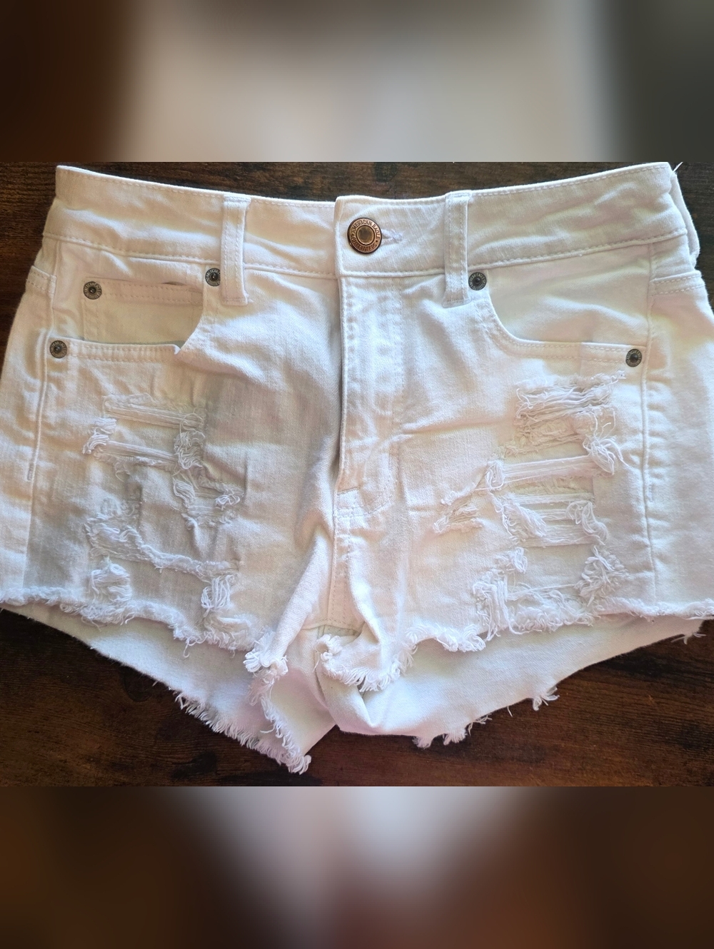 American Eagle Jean Shorts White